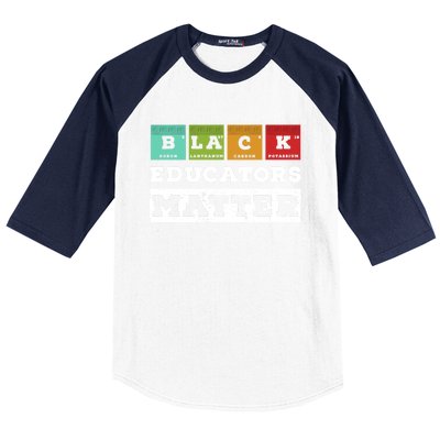 African Culture Black Educators Matter Chemistry Teacher Gift Baseball Sleeve Shirt