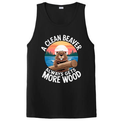 A Clean Beaver Always Gets More Wood Magical And Funny Beaver Lover Gifts PosiCharge Competitor Tank