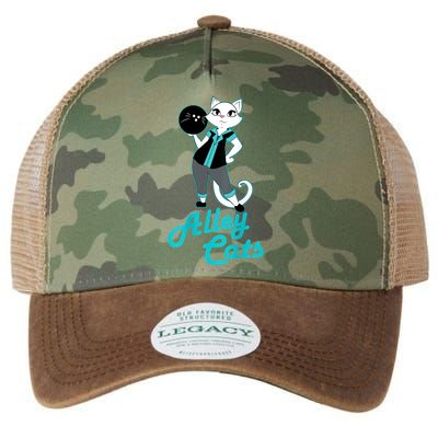Alley Cats Bowling Team Ladies Backside Print Legacy Tie Dye Trucker Hat