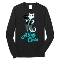 Alley Cats Bowling Team Ladies Backside Print Long Sleeve Shirt