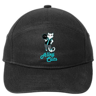 Alley Cats Bowling Team Ladies Backside Print 7-Panel Snapback Hat