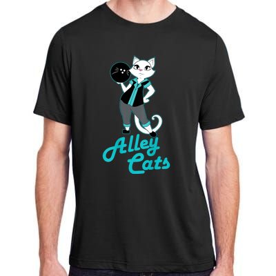 Alley Cats Bowling Team Ladies Backside Print Adult ChromaSoft Performance T-Shirt