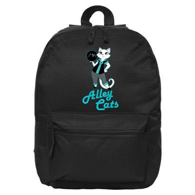 Alley Cats Bowling Team Ladies Backside Print 16 in Basic Backpack