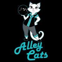 Alley Cats Bowling Team Ladies Backside Print 16 in Basic Backpack