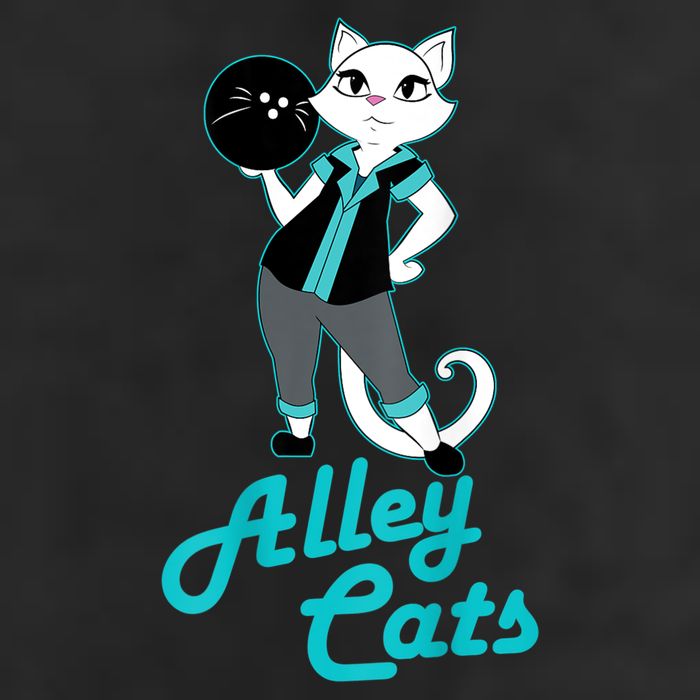 Alley Cats Bowling Team Ladies Backside Print Golf Towel