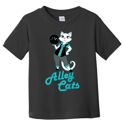 Alley Cats Bowling Team Ladies Backside Print Toddler T-Shirt