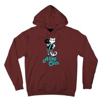 Alley Cats Bowling Team Ladies Backside Print Hoodie