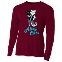 Alley Cats Bowling Team Ladies Backside Print Cooling Performance Long Sleeve Crew