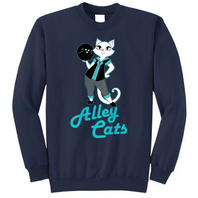 Alley Cats Bowling Team Ladies Backside Print Sweatshirt