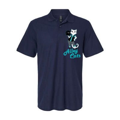 Alley Cats Bowling Team Ladies Backside Print Softstyle Adult Sport Polo