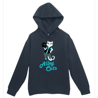 Alley Cats Bowling Team Ladies Backside Print Urban Pullover Hoodie