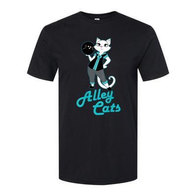 Alley Cats Bowling Team Ladies Backside Print Softstyle® CVC T-Shirt