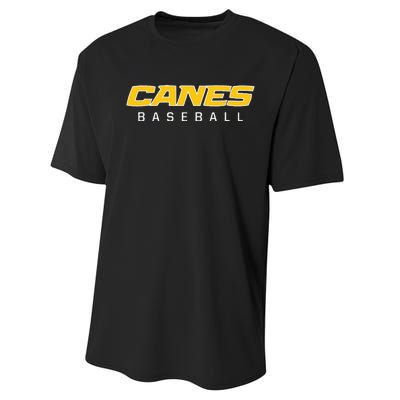 As Canes Baseball Sports Performance Sprint T-Shirt