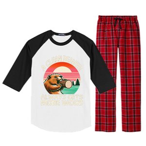 A Clean Beaver Always Gets More Wood Funny Gift Raglan Sleeve Pajama Set