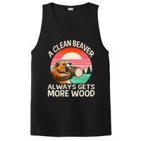 A Clean Beaver Always Gets More Wood Funny Gift PosiCharge Competitor Tank