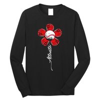 Atlanta Colorful Baseball Flower Souvenir I Love Atlanta Long Sleeve Shirt