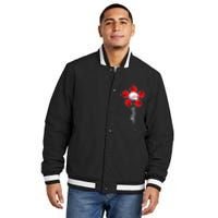 Atlanta Colorful Baseball Flower Souvenir I Love Atlanta Insulated Varsity Jacket