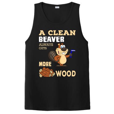 A Clean Beaver Always Gets More Wood Adult Humor Funny PosiCharge Competitor Tank