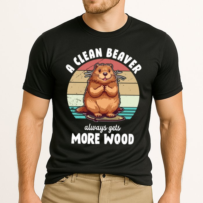 A Clean Beaver Always Gets More Wood Shirt Dark Cooling Performance Crew T-Shirt