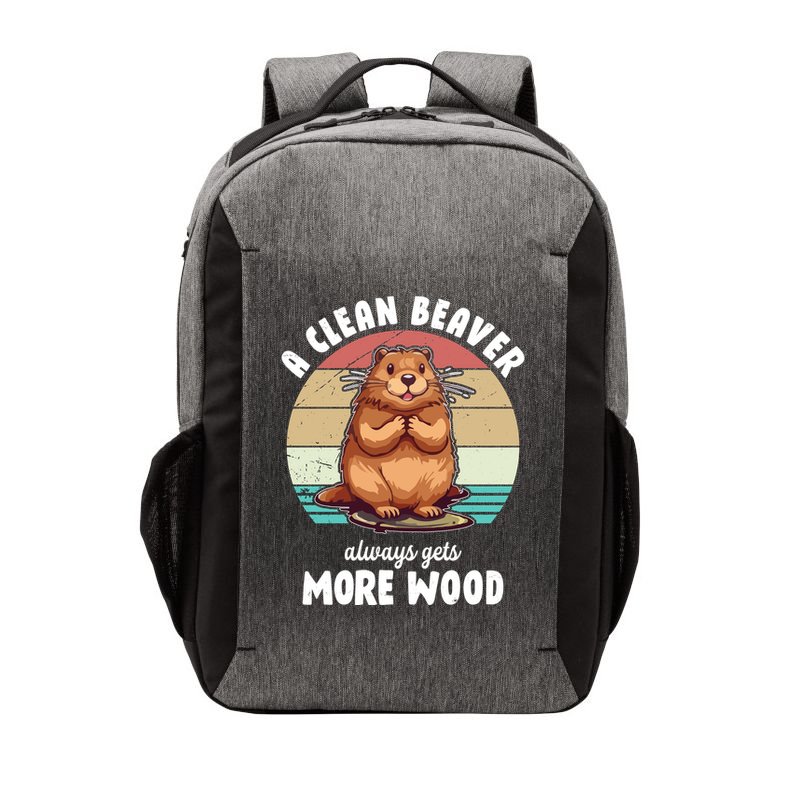 A Clean Beaver Always Gets More Wood Shirt Dark Vector Backpack