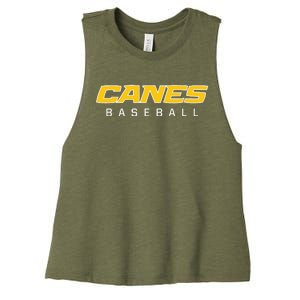 As Canes Baseball Sports Women's Racerback Cropped Tank