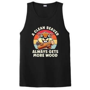 A Clean Beaver Always Gets More Wood Funny PosiCharge Competitor Tank