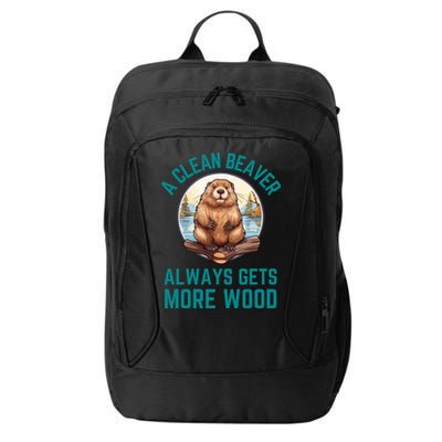 A Clean Beaver Always Gets More Wood City Backpack