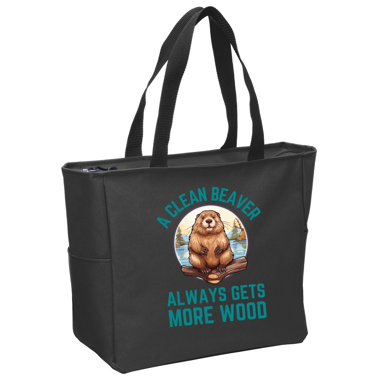 A Clean Beaver Always Gets More Wood Zip Tote Bag