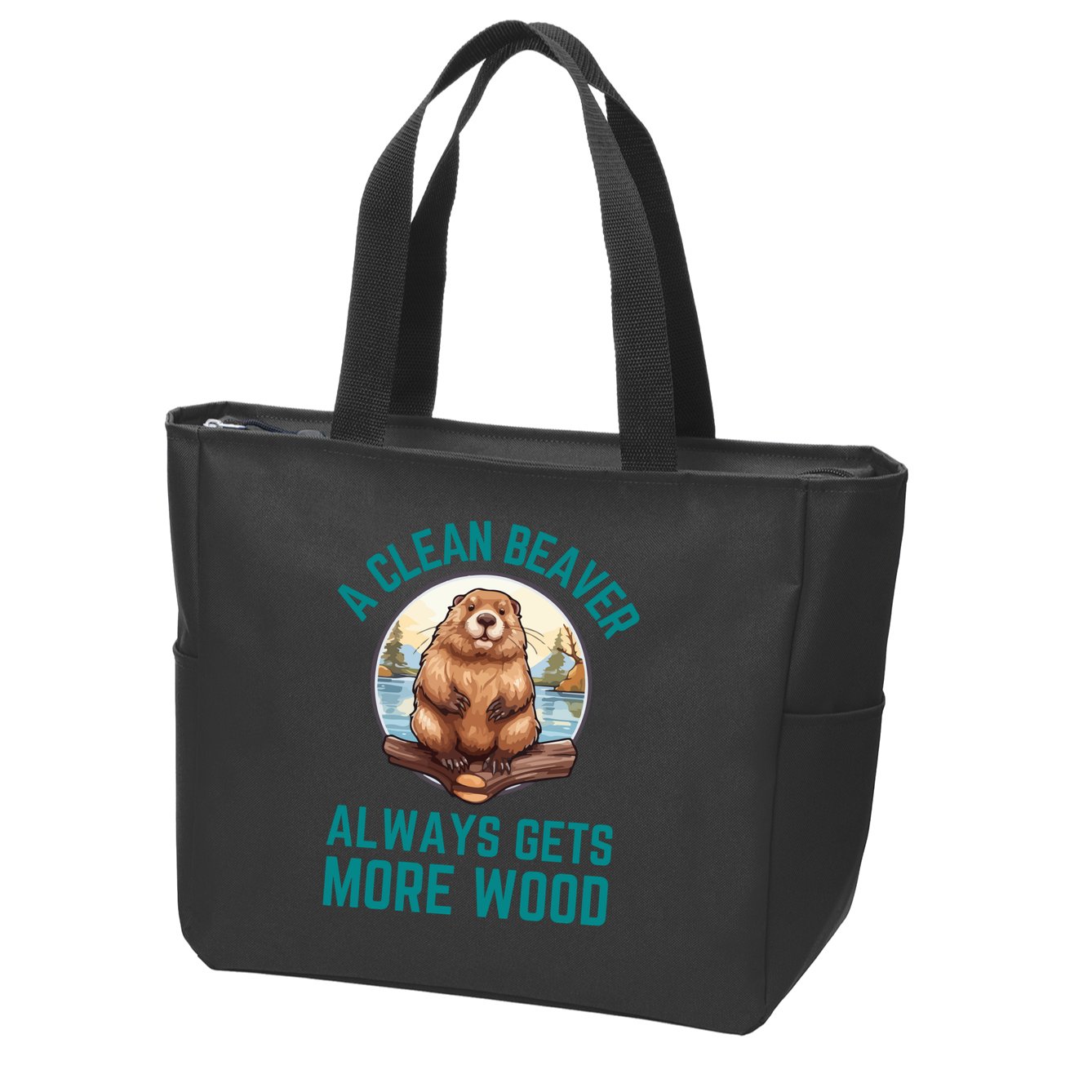 A Clean Beaver Always Gets More Wood Zip Tote Bag