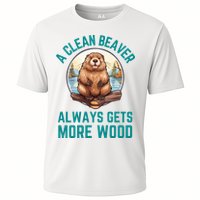 A Clean Beaver Always Gets More Wood Cooling Performance Crew T-Shirt