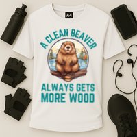 A Clean Beaver Always Gets More Wood Cooling Performance Crew T-Shirt