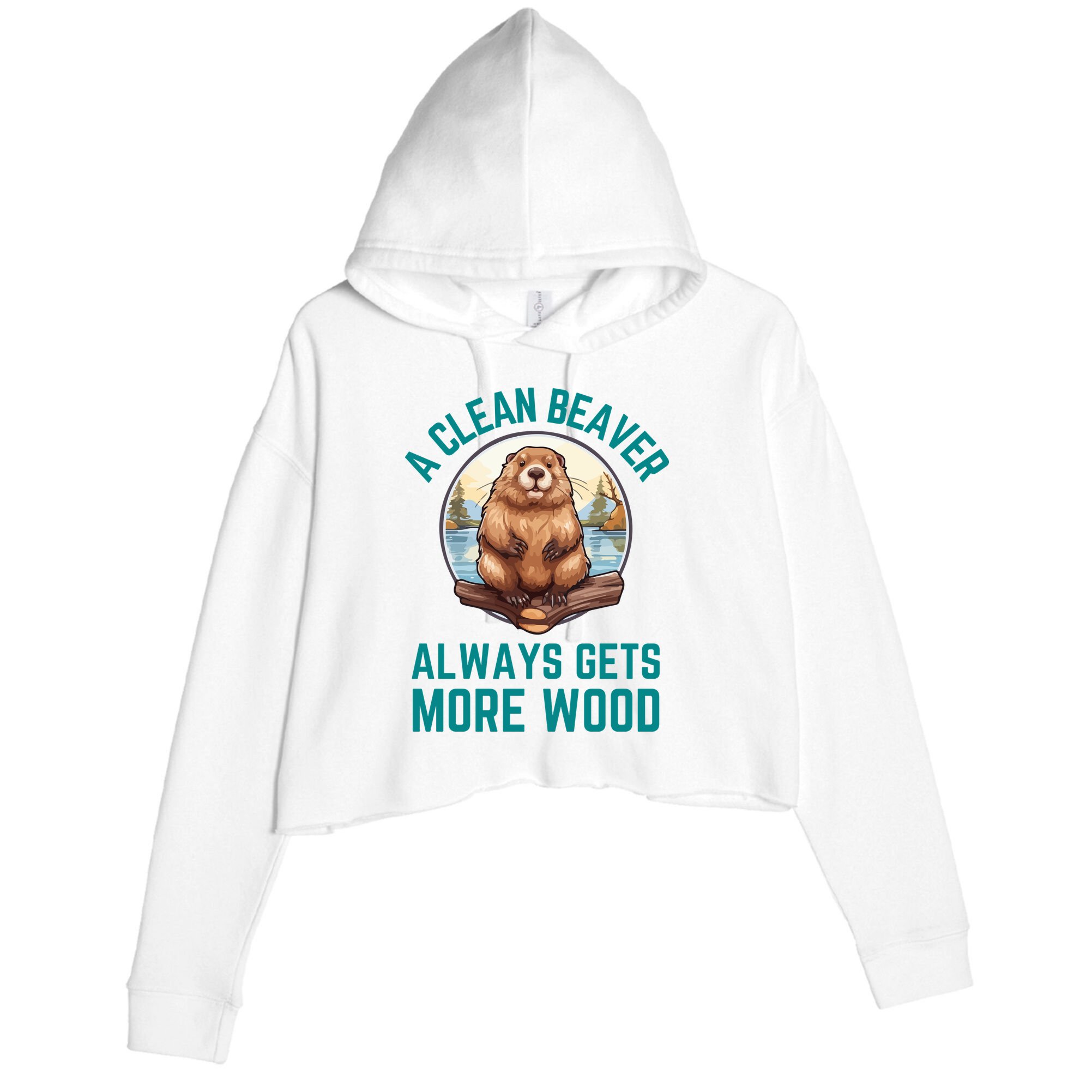 A Clean Beaver Always Gets More Wood Crop Fleece Hoodie
