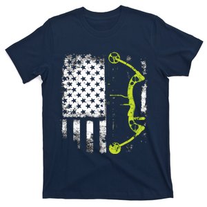 Archery Compound Bow USA Flag T-Shirt