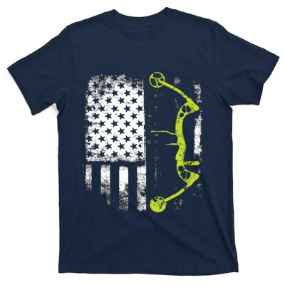 Archery Compound Bow USA Flag T-Shirt