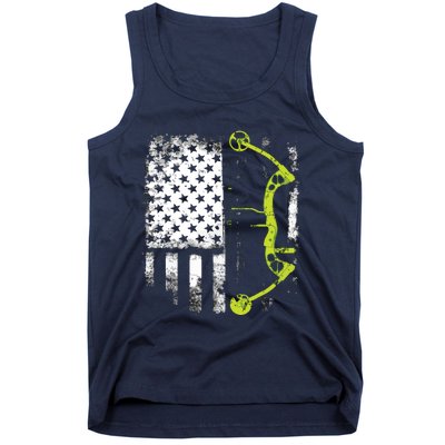 Archery Compound Bow USA Flag Tank Top