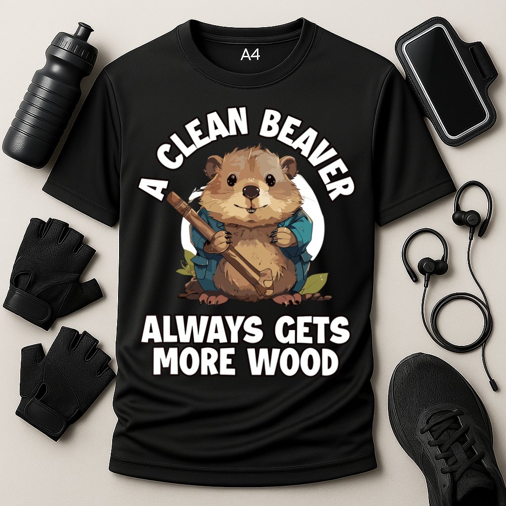 A Clean Beaver Always Gets More Wood Performance Shirt
