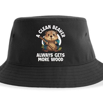 A Clean Beaver Always Gets More Wood Sustainable Bucket Hat