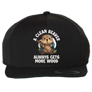 A Clean Beaver Always Gets More Wood Wool Snapback Cap