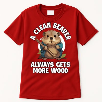 A Clean Beaver Always Gets More Wood Tall T-Shirt