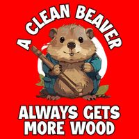 A Clean Beaver Always Gets More Wood 16 in Basic Backpack