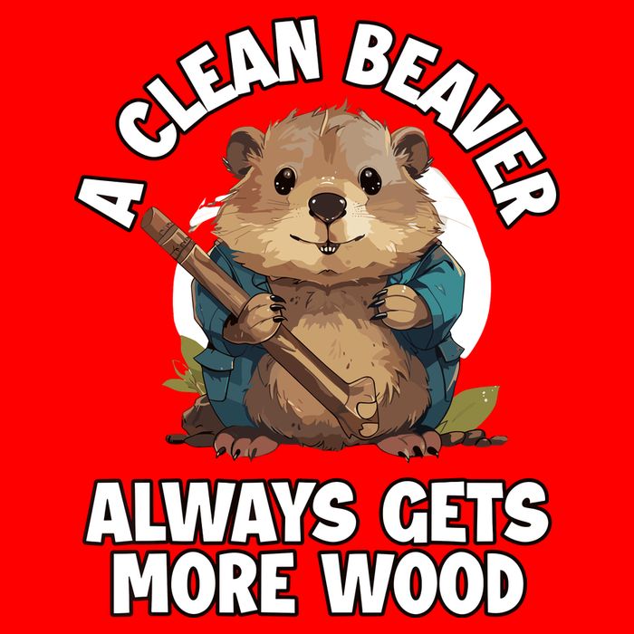 A Clean Beaver Always Gets More Wood 16 in Basic Backpack