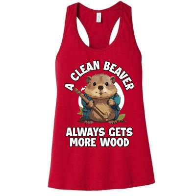 A Clean Beaver Always Gets More Wood Womens Tank Top