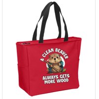 A Clean Beaver Always Gets More Wood Zip Tote Bag