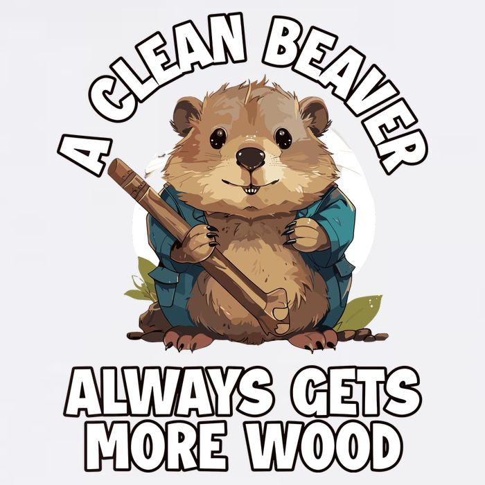 A Clean Beaver Always Gets More Wood Garment-Dyed Sweatshirt