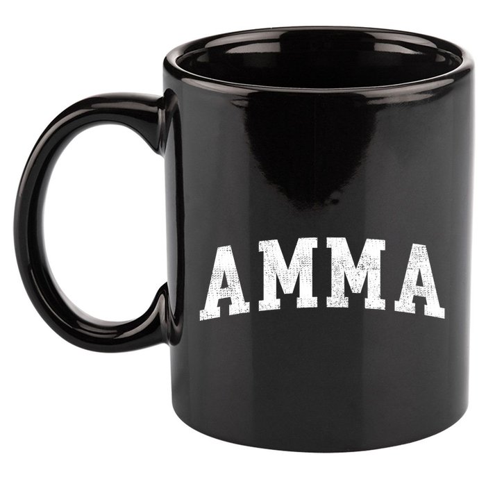 Amma Classic Bold Font Amma Birthday Gift 11oz C Handle Ceramic Mug