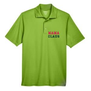 Aesthetic Christmas Block Letters Santa Red Green Mama Claus Cool Gift Men's Origin Performance Pique Polo