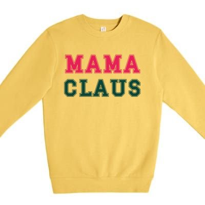 Aesthetic Christmas Block Letters Santa Red Green Mama Claus Cool Gift Premium Crewneck Sweatshirt