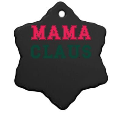 Aesthetic Christmas Block Letters Santa Red Green Mama Claus Cool Gift Ceramic Star Ornament