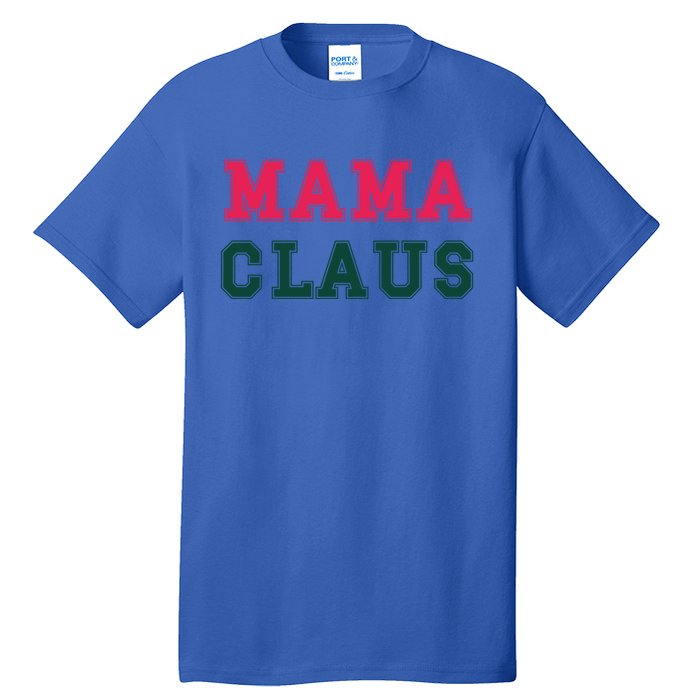 Aesthetic Christmas Block Letters Santa Red Green Mama Claus Cool Gift Tall T-Shirt