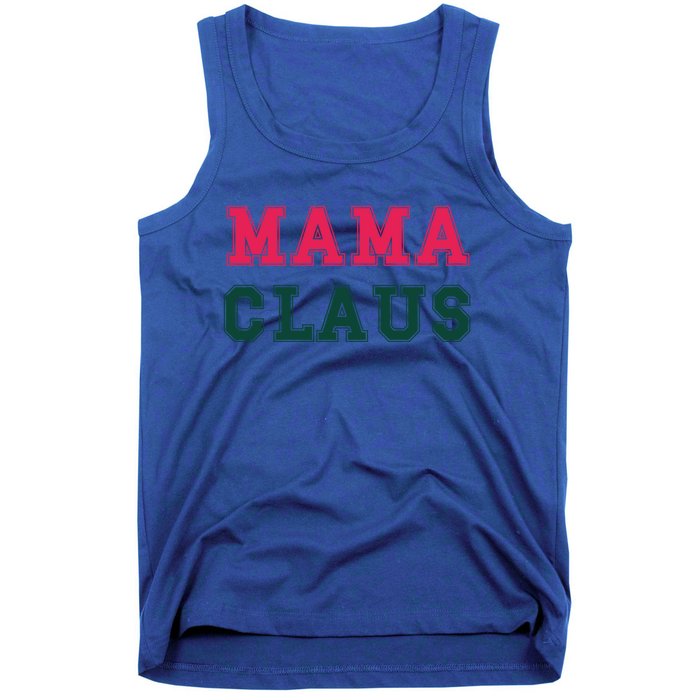 Aesthetic Christmas Block Letters Santa Red Green Mama Claus Cool Gift Tank Top